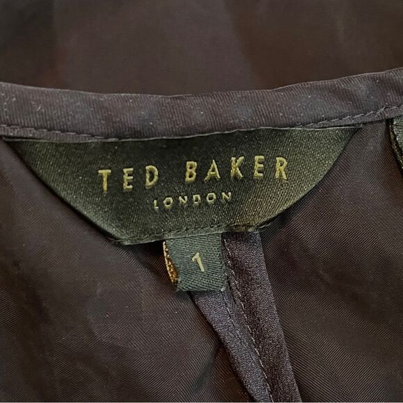 Ted Baker Delvina Halterneck Wide Leg Flowy Wrap Tie Jumpsuit Pocket Dark Navy 4 - Picture 9 of 12